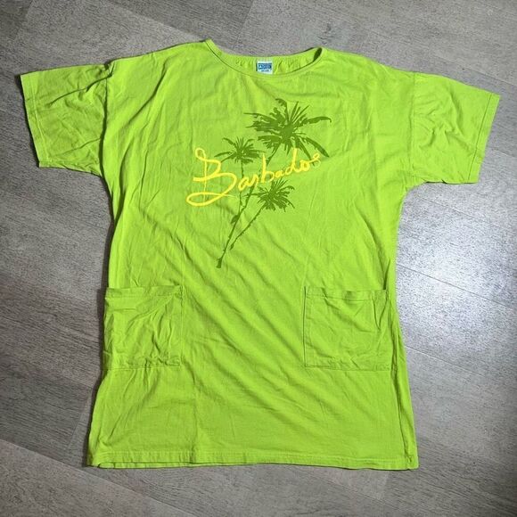 Sun Island Cotton, Barbados Beach Cover T-shirt with Patch Pockets, Women’s OS - Picture 10 of 10